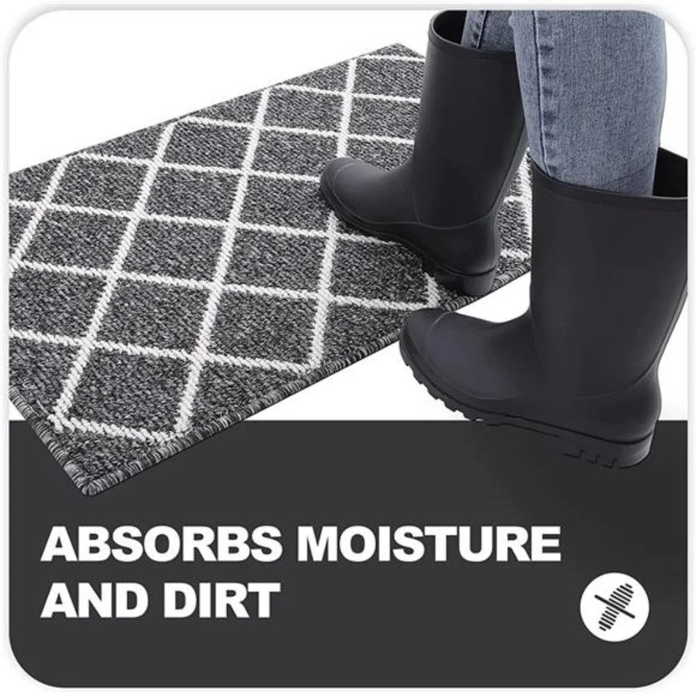 Indoor Door Mat, Non-Slip Absorbent Resist Dirt Entrance Rug, 20